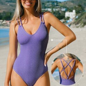 Cupshe Purple One Piece Swimsuit
